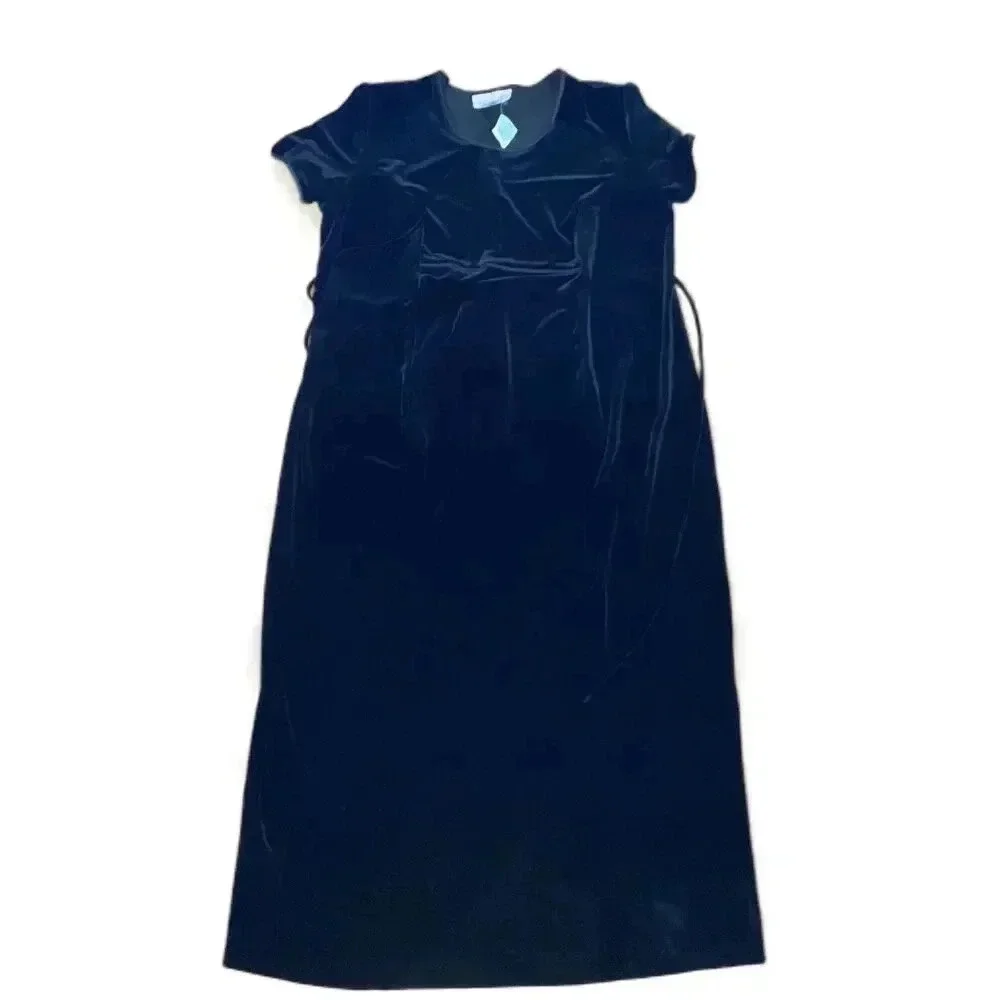 NWT Motherhood Black Velour Long Short Sleeve Dress Size‎ 1X